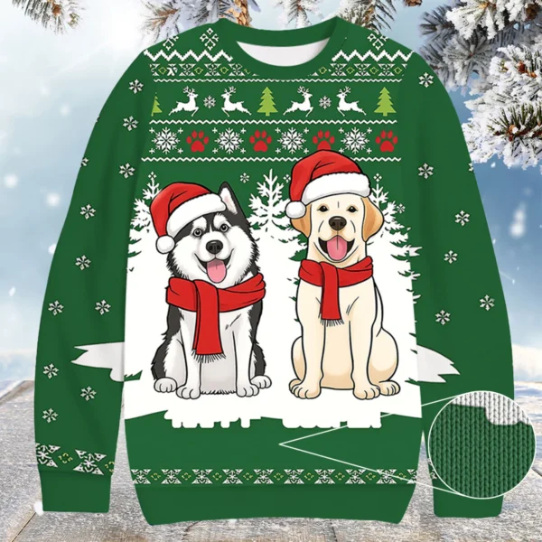woof you a merry christmas christmas ugly sweater secret santa gifts.webp