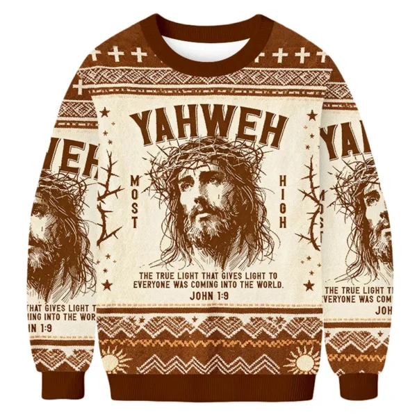 yahweh is king ugly christmas sweater winter apparel christian.webp