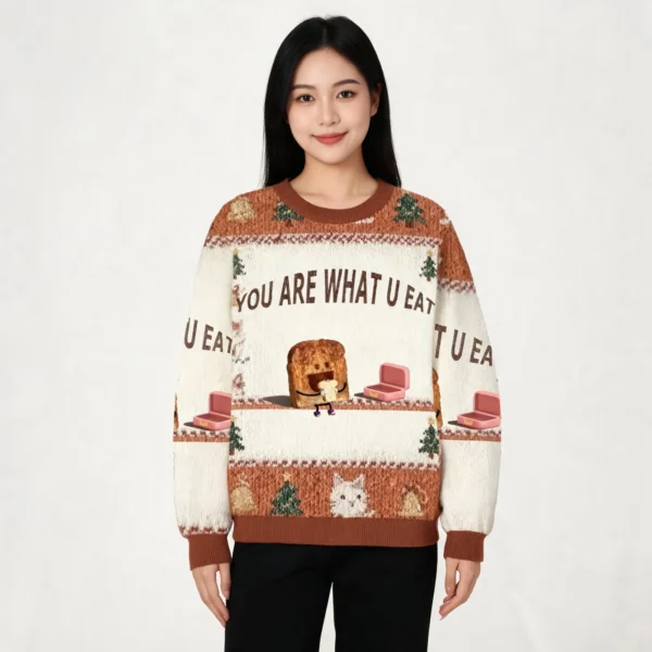 You Are What You Eat Funny Meme Christmas Ugly