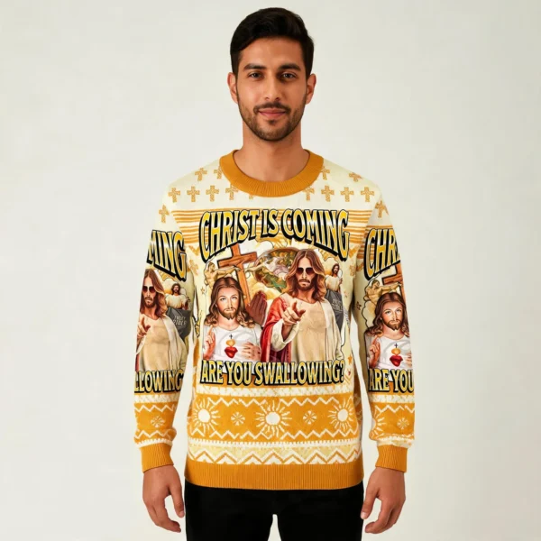 You Swallowing Funny Jesus Meme Ugly Christmas