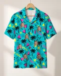 80s Memphis Ugly Hawaiian Shirt, front view of the print