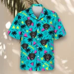 80s Memphis Ugly Hawaiian Shirt, front view of the print