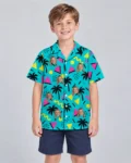 80s Memphis Ugly Hawaiian Shirt, front view of the print