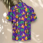 Cats in Shades Ugly Hawaiian Shirt, front view of the print
