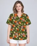 Cornucopia Harvest Thanksgiving Hawaiian Shirt, front view of the print