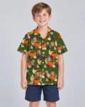 Cornucopia Harvest Thanksgiving Hawaiian Shirt, front view of the print