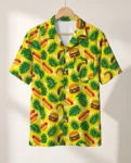 Fast Food Paradise Ugly Hawaiian Shirt, front view of the print