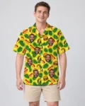 Fast Food Paradise Ugly Hawaiian Shirt, front view of the print