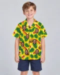 Fast Food Paradise Ugly Hawaiian Shirt, front view of the print