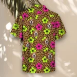 Leopard Clash Ugly Hawaiian Shirt, front view of the print