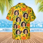 Personalized Thanksgiving Hawaiian Shirt with Face, Pet or Logo – Pumpkin Patch photo 1