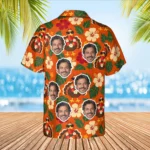 Personalized Thanksgiving Hawaiian Shirt with Face, Pet or Logo – Turkey in Shades design