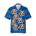Personalized Train Hawaiian Shirt with Face, Pet or Logo – Blueprint Locomotive photo 1