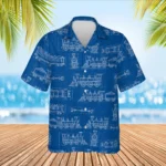 Personalized Train Hawaiian Shirt with Face, Pet or Logo – Blueprint Locomotive photo 1