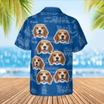 Personalized Train Hawaiian Shirt with Face, Pet or Logo – Blueprint Locomotive photo 1