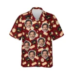 Personalized Train Hawaiian Shirt with Face, Pet or Logo – Conductor Cap & Lantern photo 1