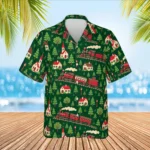 Personalized Train Hawaiian Shirt with Face, Pet or Logo – Model Railroad photo 1