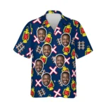 Personalized Train Hawaiian Shirt with Face, Pet or Logo – Railroad Crossing photo 1