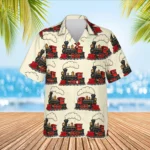 Personalized Train Hawaiian Shirt with Face, Pet or Logo – Steam Locomotive photo 1