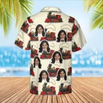 Personalized Train Hawaiian Shirt with Face, Pet or Logo – Steam Locomotive photo 1
