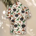 Reindeer Dino Christmas Hawaiian Shirt, front view of the print
