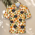 Retro 70s Harvest Thanksgiving Hawaiian Shirt, front view of the print