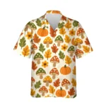Retro 70s Harvest Thanksgiving Hawaiian Shirt, front view of the print