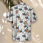 Rods & Reels Fishing Hawaiian Shirt, front view of the print