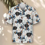 Rods & Reels Fishing Hawaiian Shirt, front view of the print