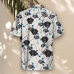 Rods & Reels Fishing Hawaiian Shirt, front view of the print