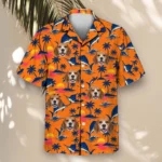 Sailfish Sunset Fishing Hawaiian Shirt, front view of the print