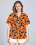 Sailfish Sunset Fishing Hawaiian Shirt, front view of the print