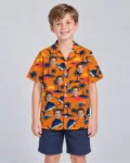 Sailfish Sunset Fishing Hawaiian Shirt, front view of the print