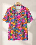 Tacky Tourist Ugly Hawaiian Shirt, front view of the print