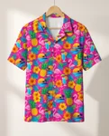 Tacky Tourist Ugly Hawaiian Shirt, front view of the print