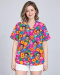 Tacky Tourist Ugly Hawaiian Shirt, front view of the print