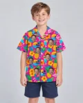 Tacky Tourist Ugly Hawaiian Shirt, front view of the print