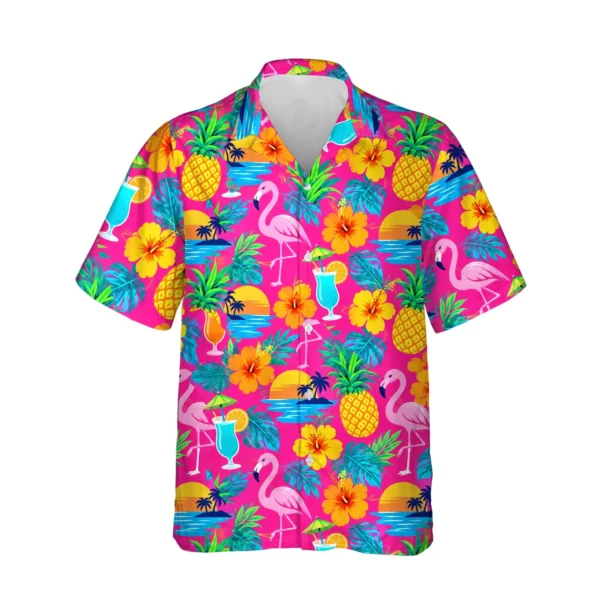 Tacky Tourist Ugly Hawaiian Shirt, front view of the print