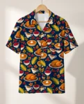 Thanksgiving Feast Hawaiian Shirt, front view of the print