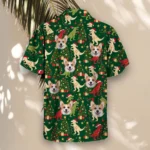 Tree Rex Dinosaur Christmas Hawaiian Shirt, front view of the print