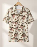 Trout & Flies Fishing Hawaiian Shirt, front view of the print
