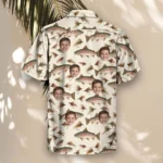 Trout & Flies Fishing Hawaiian Shirt, front view of the print