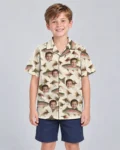 Trout & Flies Fishing Hawaiian Shirt, front view of the print