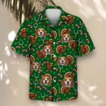 Turkey Bowl Football Thanksgiving Hawaiian Shirt, front view of the print