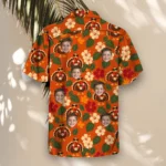 Turkey in Shades Thanksgiving Hawaiian Shirt, front view of the print