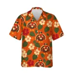 Turkey in Shades Thanksgiving Hawaiian Shirt, front view of the print