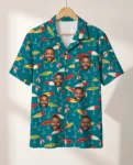 Vintage Lures Fishing Hawaiian Shirt, front view of the print