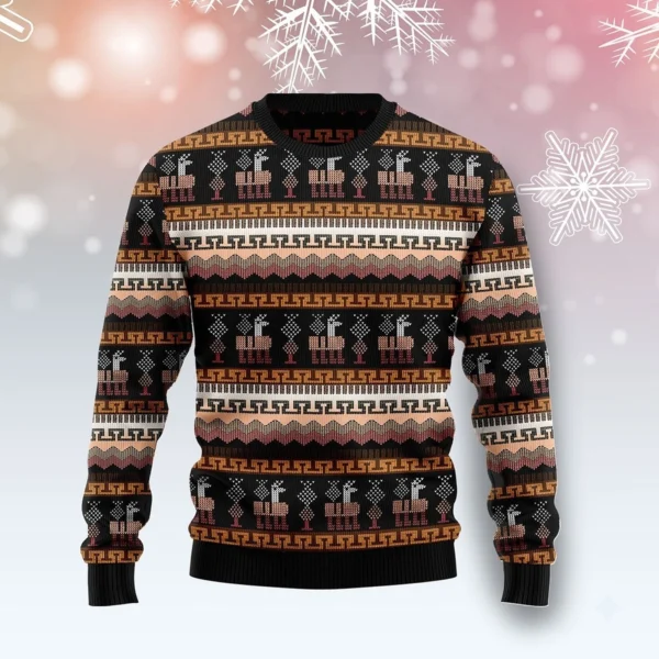 Alpaca Pattern Ugly Christmas Sweater Holiday Apparel Christmas Gift Ideas