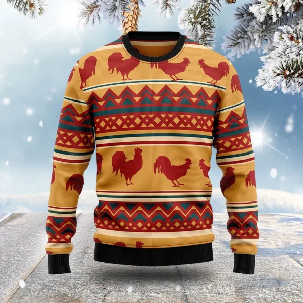 Amazing Chicken Ugly Christmas Sweater Animal Themed Christmas Gift ForChicken Lovers