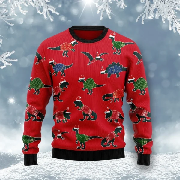 Amazing Dinosaur Christmas Ugly Christmas Sweater